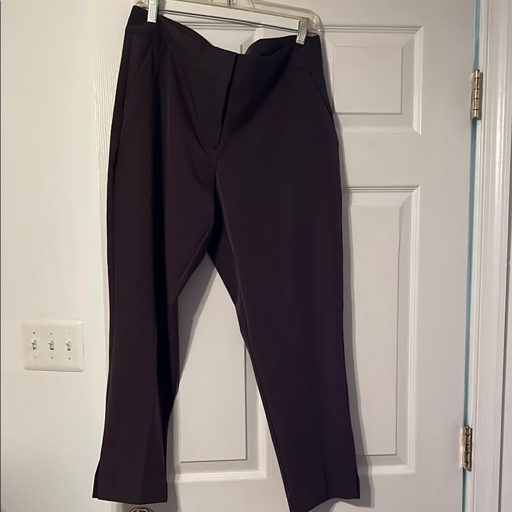 Brown/dark green slacks
